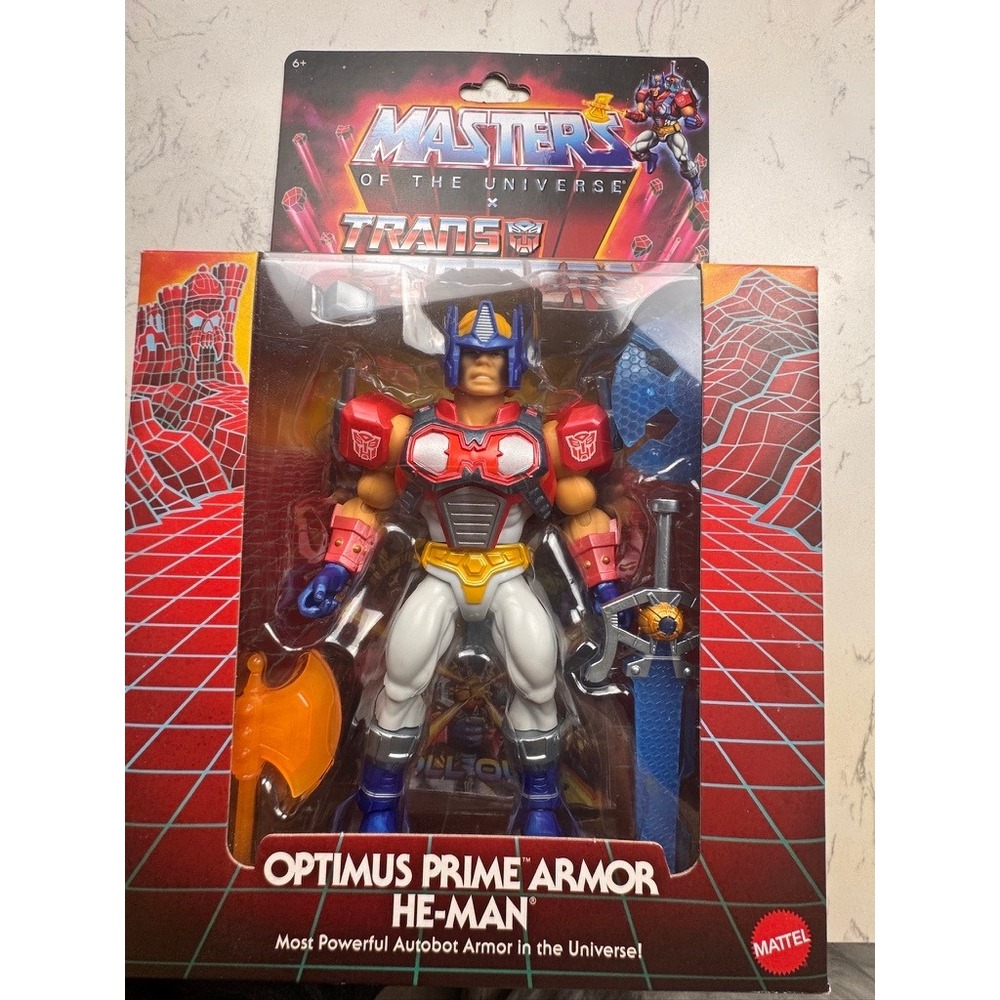 Mattel Masters of the Universe x Transformers Optimus Prime Armor He-Man‎ Figure